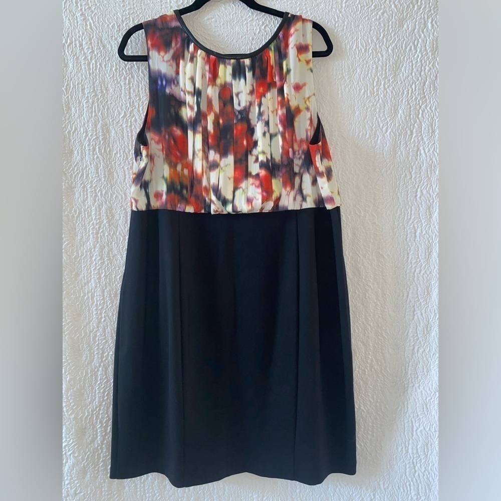 Lane Bryant Scoop Neck Pleated Bodice Sheath Dress - Picture 2 of 7